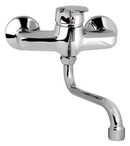 Mereo Mereo, Baterie de perete pentru chiuveta, Sonata, cu brat tubular dia. 18 mm - 200 mm, crom, MER-CB30101N
