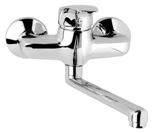 Mereo Mereo, Baterie pentru chiuvetă, Sonata, cu braț plat drept 210 mm, crom, MER-CB302AN