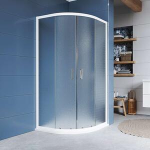 Mereo Mereo, Cabina de dus, Kora, sfert de cerc, R550, alb ALU, sticla Grape, MER-CK35101Z