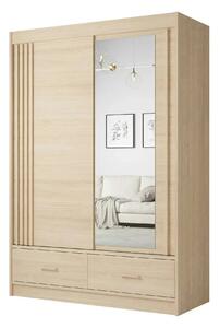 Dulap CANADA CA11-150, stejar riva, PAL, cu 2 usi si 2 sertare, 150x60