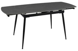 Masa extensibila VELA, gri cu efect de marmura, ceramica/metal, 110/17