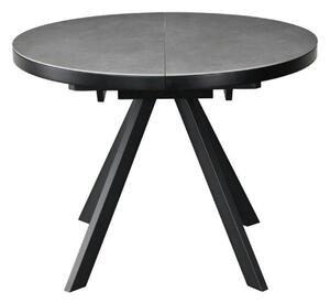 Masa extensibila LIBRA, gri mat/negru, ceramica/metal, 100/130x100x75