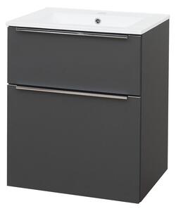 Mereo Mereo, Mailo, dulap baie cu chiuveta ceramica 61 cm, maner cromat, MER-CN530