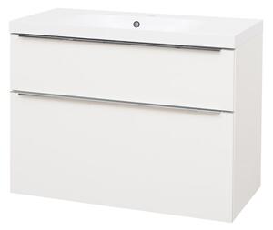 Mereo Mereo, Mailo, dulap de baie din marmură turnată 101 cm, mâner cromat, MER-CN512M