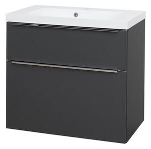 Mereo Mereo, Mailo, Dulap de baie cu chiuvetă din marmură turnată 81 cm, mâner cromat, MER-CN531M