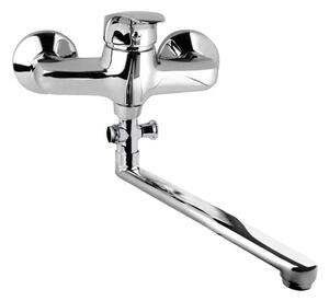 Mereo Mereo, Baterie de perete pentru apartament. miezuri, Sonata, cu brat plat 300 mm, fara accesorii, crom, MER-CB602A04N