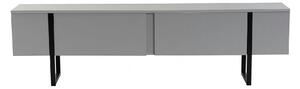 Comoda TV SERENITY, gri/negru, PAL/metal, 180x30x50 cm