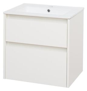Mereo Mereo, Opto, dulap baie cu chiuveta ceramica 61 cm, alb, stejar, alb/stejar, negru, MER-CN910
