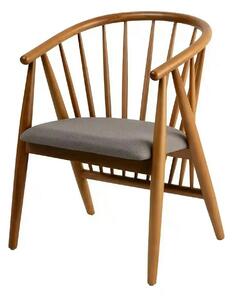 Scaun DORIS, stejar/gri, stofa/lemn, 56x58x82 cm