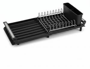 Uscător de vase extensibil cu recipient pentru tacâmuri, 31 x 20 x 13 cm