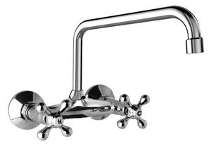 Mereo Mereo, baterie pentru chiuveta Retro Viktorie, montata pe perete, cu brat tubular in U ø 18 mm - 230 mm, MER-CBL301A04
