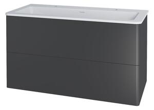 Mereo Mereo, Siena, dulap de baie din marmură turnată 101 cm, pentru 2 robinete, MER-CN432M2