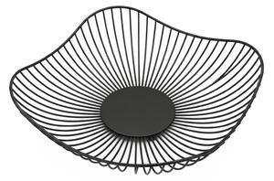 Vas pentru fructe metalic, cu design perforat, 28 x 28 x 8 cm