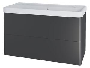 Mereo Mereo, Siena, dulap baie cu chiuveta ceramica 101 cm, pentru 2 baterii, MER-CN4322