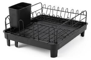 Uscător de vase extensibil cu suport pentru picurare, 41,5 x 36,5 x 20,5 cm
