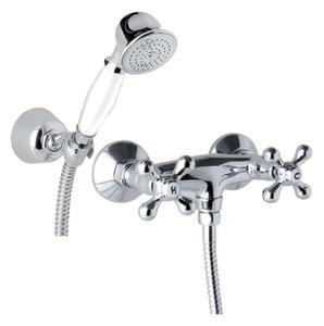 Mereo Mereo, Baterie de duș de perete, Retro Victoria, cu accesorii, crom, MER-CBL601A