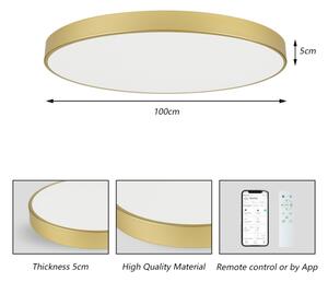Brilagi - Corp LED dimabil POOL SMART, 128W, 230V, 100 cm, auriu, Wi-Fi Tuya + telecomandă