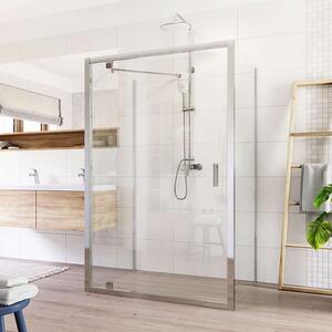 Mereo Mereo, duș LIMA, pătrată, ușă pivotantă, 2x perete lateral, crom ALU, sticlă transparentă 6 mm, MER-CK86813K