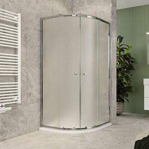 Mereo Mereo, Cabina de dus, Kora Lite, sfert de cerc, 90 cm, R550, crom ALU, sticla Grape, MER-CK35131Z