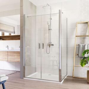 Mereo Mereo, Cabină de duș, Lima, dreptunghi, ușă zburătoare și parte fixă, crom ALU, sticlă transparentă, MER-CK87563K