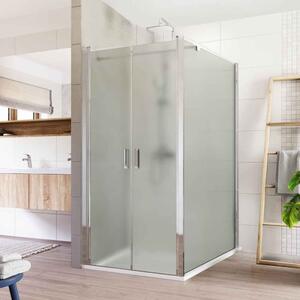 Mereo Mereo, cabină de duș, Lima, dreptunghi, ușă zburătoare și parte fixă, crom ALU, sticlă Point, MER-CK87582K