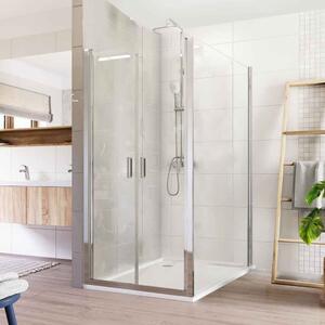 Mereo Mereo, Cabină de duș, Lima, dreptunghi, ușă volantă și parte fixă, crom ALU, sticlă transparentă, MER-CK87593K