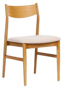 MAZZONI EXPORT CAMELIA Bej Deschis/cadru Stejar Natural - SCAUN DIN LEMN TAPIȚAT PENTRU LIVING SUFRAGERIE BUCĂTĂRIE MODERN CLASSIC