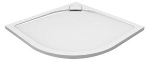 Mereo Mereo, Cadă de duș pătrată cu capac rotund sif., incl. sif., fara picioare, marmura turnata, MER-CV15CS