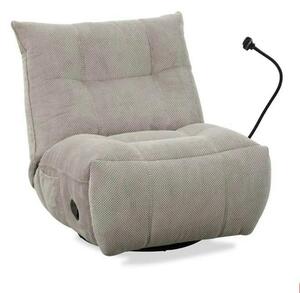 Fotoliu recliner MARCUS, maro deschis/negru, stofa clasica/metal, 84x1