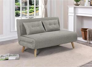 Canapea extensibila TEMPO XL, gri, stofa clasica, 140x95x77 cm