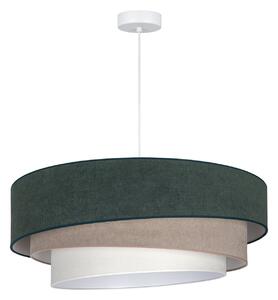 Lustră Pendul Duolla, Trio, Verde, Camera de zi, Țesătură / Textil, Viața tânără