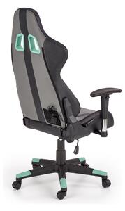 Scaun gaming FACTOR, negru/gri/verde, piele ecologica/material textil