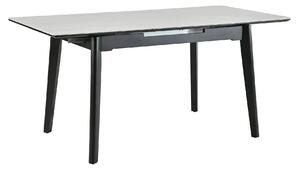 Masa extensibila OSTEN, alb cu efect de marmura/negru, 110/140x80x76 c