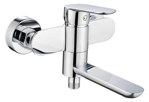 Mereo Mereo, Baterie de baie de perete cu braț rabatabil, Viana, fără accesorii, 150 mm, crom, MER-CBE90203