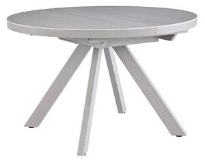 Masa extensibila LYRA, crem cu efect de marmura/gri, 120/160x120x75 cm