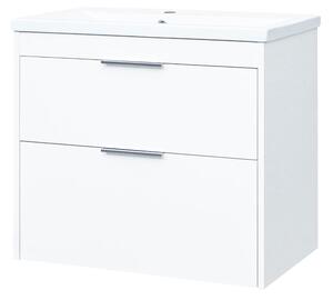 Mereo Mereo, Vigo, dulap baie cu chiuveta ceramica 81 cm, alb, stejar, MER-CN312