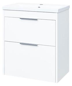 Mereo Mereo, Vigo, dulap baie cu chiuveta ceramica, 61 cm, alb, stejar, MER-CN311