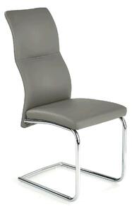 Scaun ARCO, gri/crom, piele ecologica/metal, 46x47x100 cm