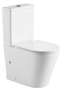 Mereo Mereo, WC combi, deșeuri vario, cu glugă, Smart Flush RIMLESS, ceramică, incl. scaune, MER-VSD91T1