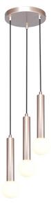 ITALUX PND-33574-3-CF - Lustră suspendată pe cablu FILANO 3xG9/5W/230V aur roz