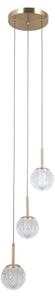 ITALUX PND-40827-3-HBR-CL - Pendul pe cablu PADRI 3xG9/5W/230V, auriu