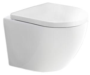 Mereo Mereo, WC suspendat cu glugă, FĂRĂ BORDA, 490x370x360, ceramică, incl. scaune CSS115SN, MER-VSD82S2