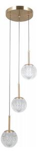 ITALUX PND-40827-3-HBR-CL - Pendul pe cablu PADRI 3xG9/5W/230V, auriu