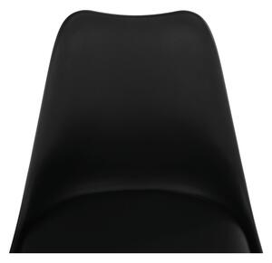 Scaun dining negru BALI 2 NEW, piele ecologica, 48x56x81 cm