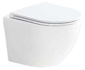 Mereo Mereo, WC suspendat cu hotă, Smart Flush RIMLESS, 495x360x370, ceramică, incl. scaune CSS113S, MER-VSD82T1