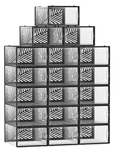 Pantofar din plastic, Songmics, Negru, 23×33.5×14 cm