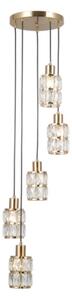 ITALUX PND-40668-5-HBR - Lustră pe cablu ALMA 5xE27/40W/230V auriu