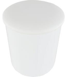 Masuta de cafea din sticla RUPERT cu 2 tabureti, alb/negru lucios, 130