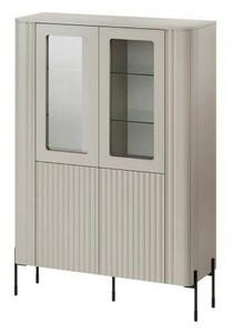 Vitrina VERA, casmir, PAL laminat/sticla, 110x40x160 cm