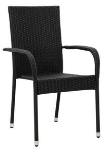 Scaun de grădină Corte, negru